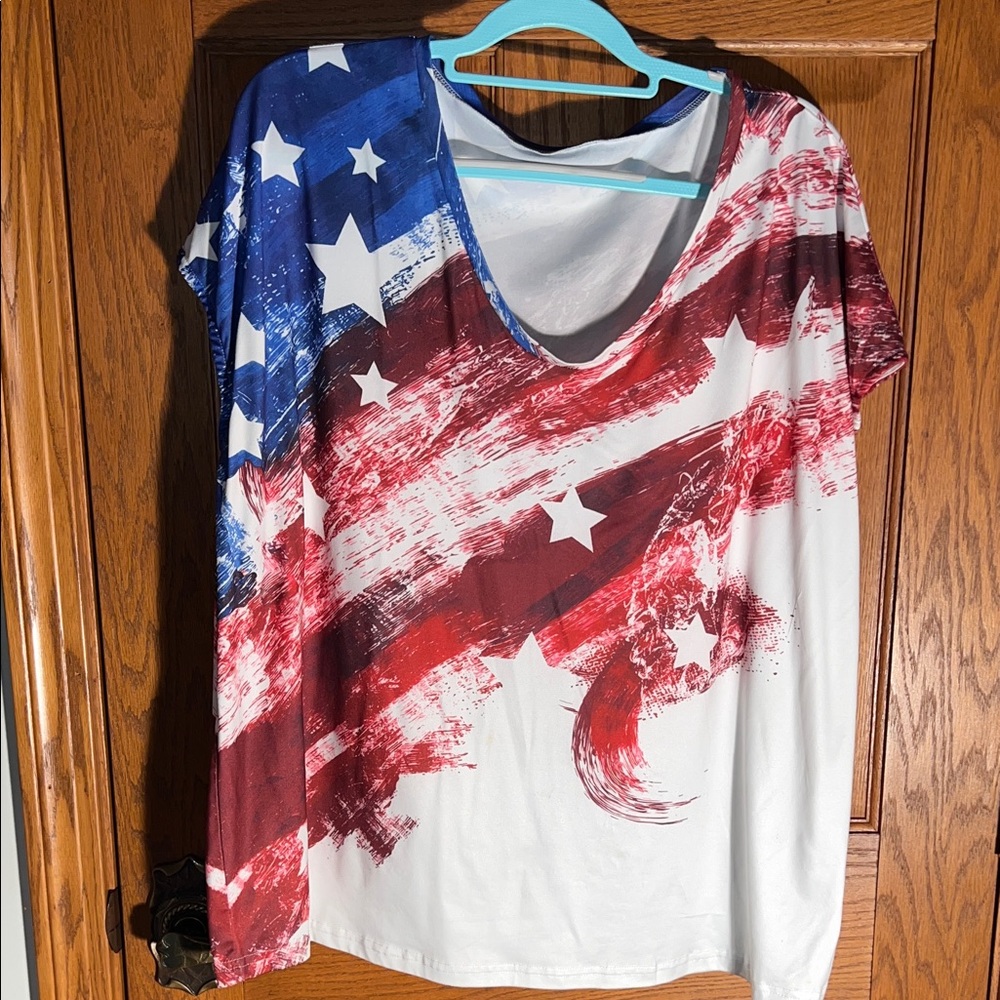 Patriotic Stars and Stripes Women's Top